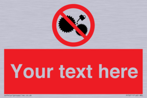 Custom No Oiling Sign